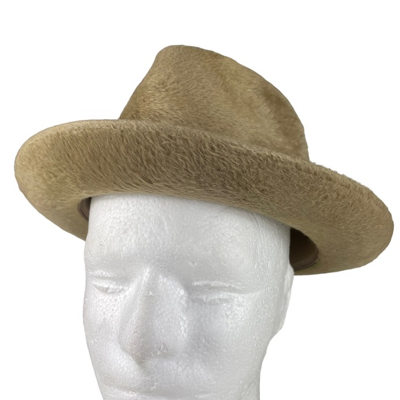 Stetson Imperial Caribou Fur Custom Vintage Handmade Real Fur Stetson Cowboy Hat - Picture 15 of 16